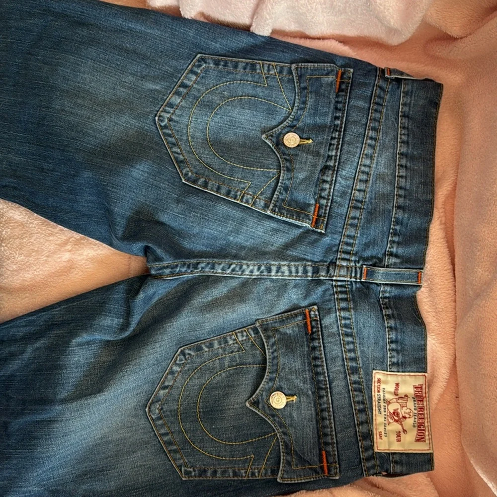 True Religion Blue‎ Straight Jeans Classic Style 38”x33”